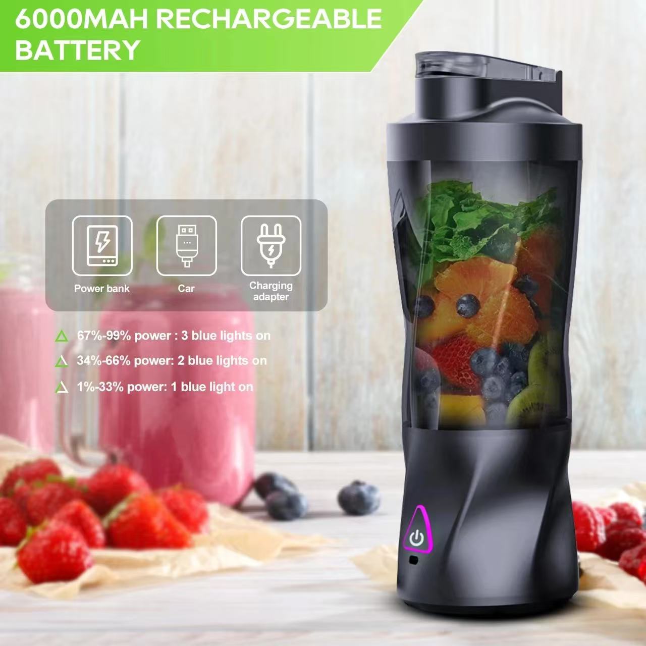 Portable Blender Usb Rechargeable - Przenośny elektryczny blender 700ML z ładowaniem