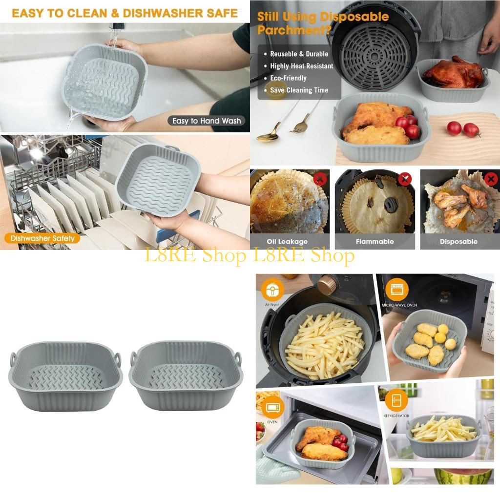 Air Fryer Silicone Pot Liner - L8RE PAKIET 2 silikonowych wkładek do