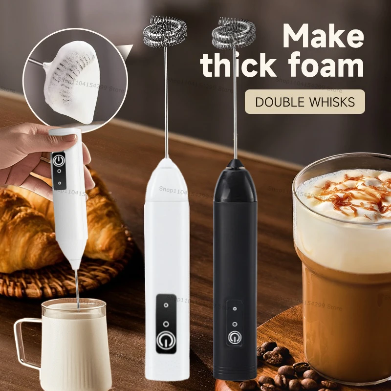 Electric Milk Frother Handheld - Bezprzewodowe spieniacze do mleka Elektryczny blender