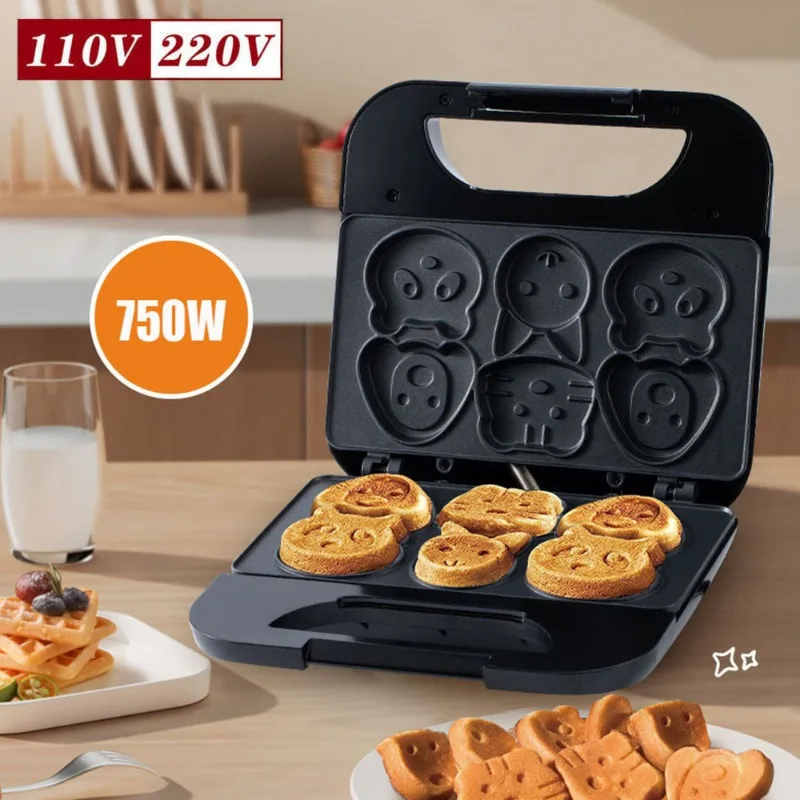 Mini Waffle Maker Machine - Domowa maszyna do ciastek z motywami
