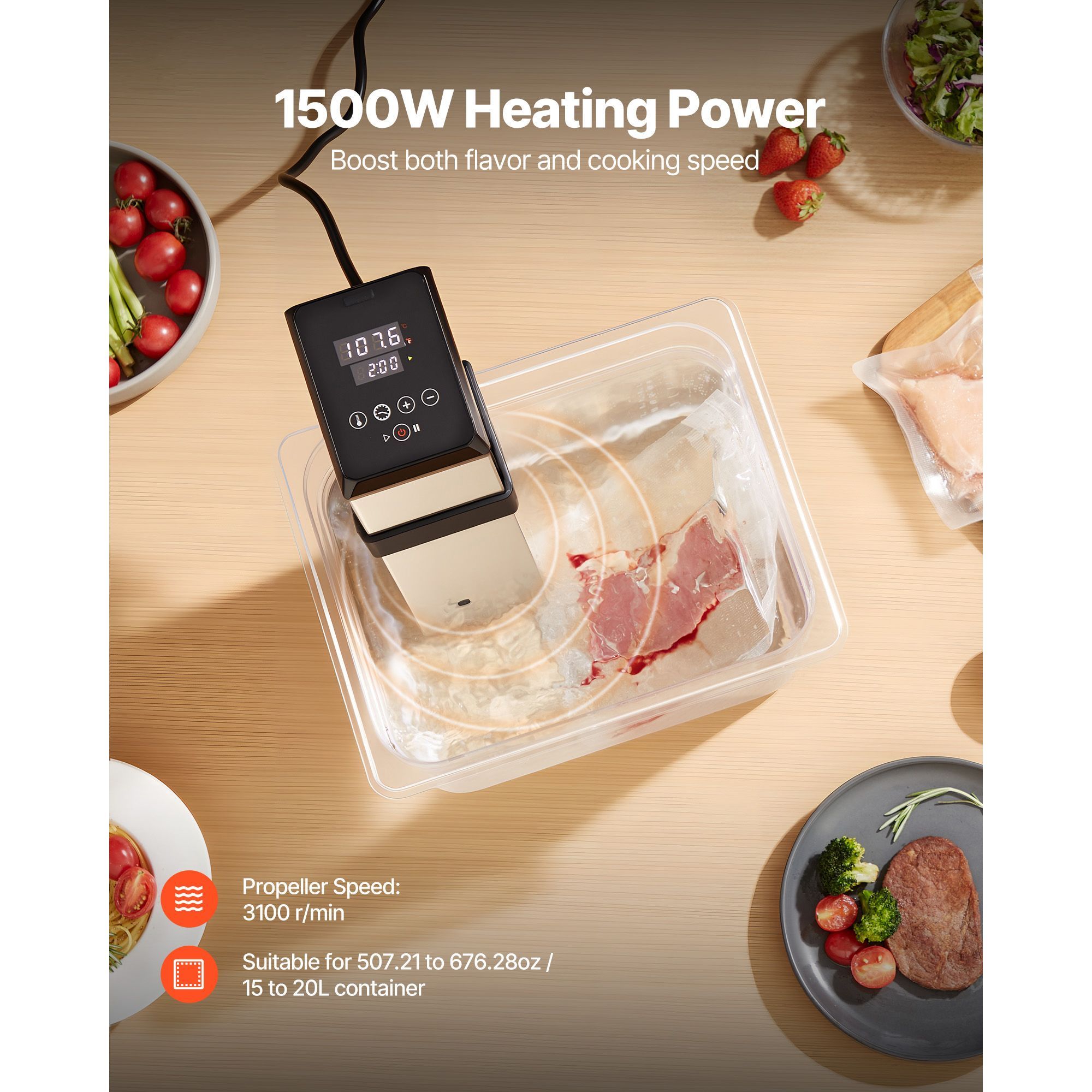 Urządzenie Sous Vide o mocy 15 – Digital Sous Vide Precision Cooker recenzja i cena