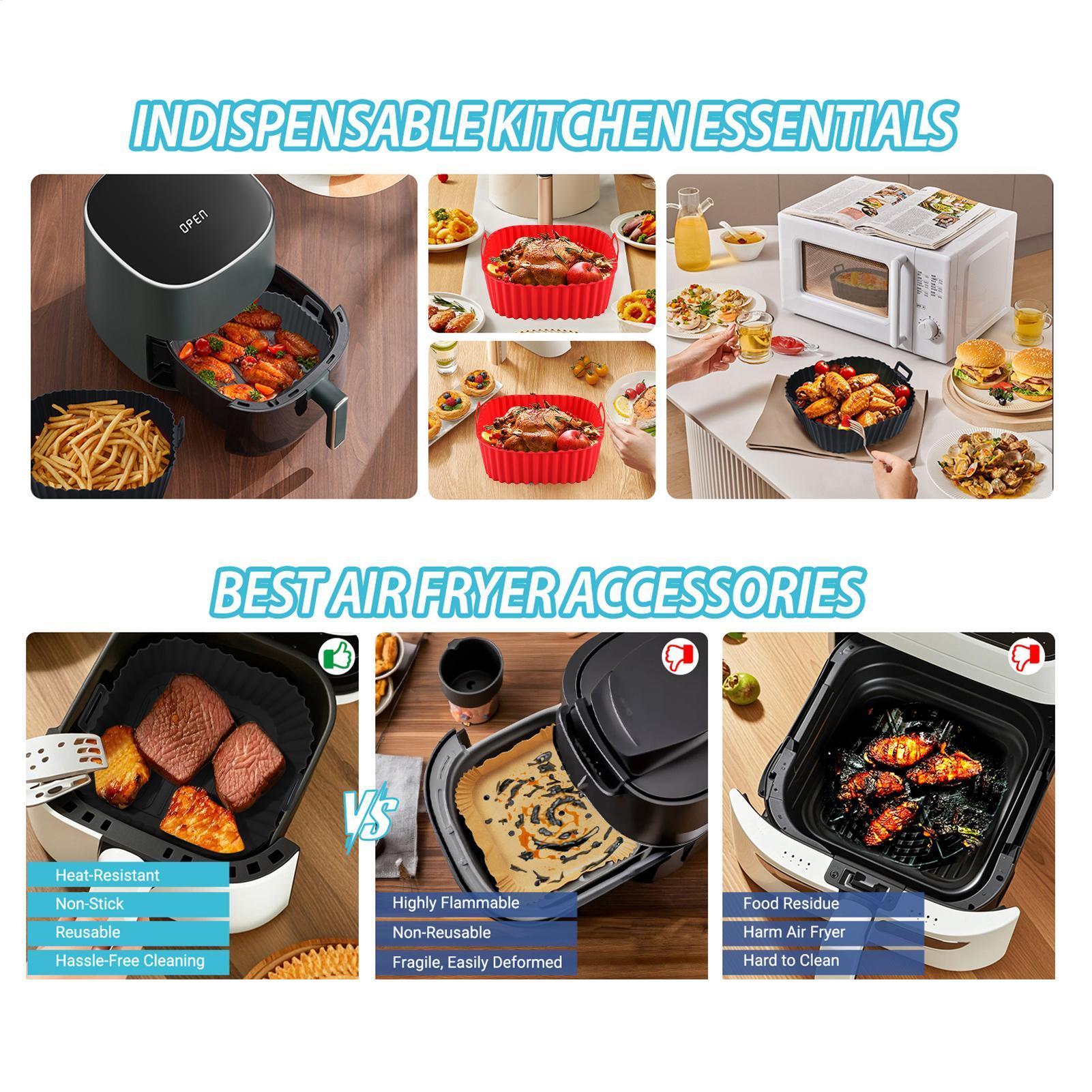 Silikonowe wkładki do frytkown – Air Fryer Silicone Pot Liner recenzja i cena