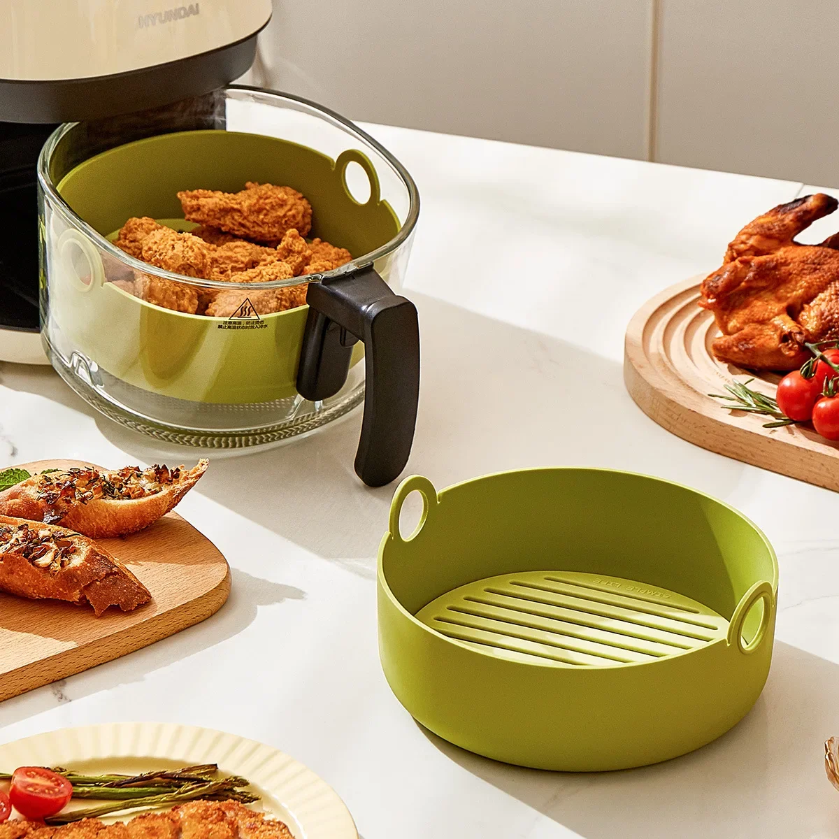 Okrągłe wkładki do frytownicy  – Air Fryer Silicone Pot Liner recenzja i cena