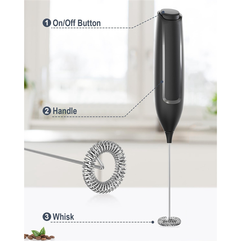 ABHI - Spieniacz do mleka ręcz – Electric Milk Frother Handheld recenzja i cena